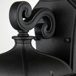 Außenwandleuchten|Gartenlaternen*Elstead Wandlampe außen Aluminium Glas 27,4 cm hoch IP44 E27