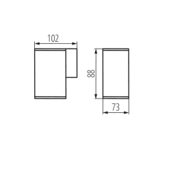 Außenwandleuchten|Moderne Lampen*Kanlux Wandlampe Außen Anthrazit IP44 Aluminium Haustür