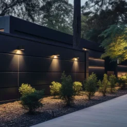 Metall Lampen|Feuchtraumleuchten*TK Lighting Wandlampe außen Downlight Grau Metall IP44 GU10 H:8 cm