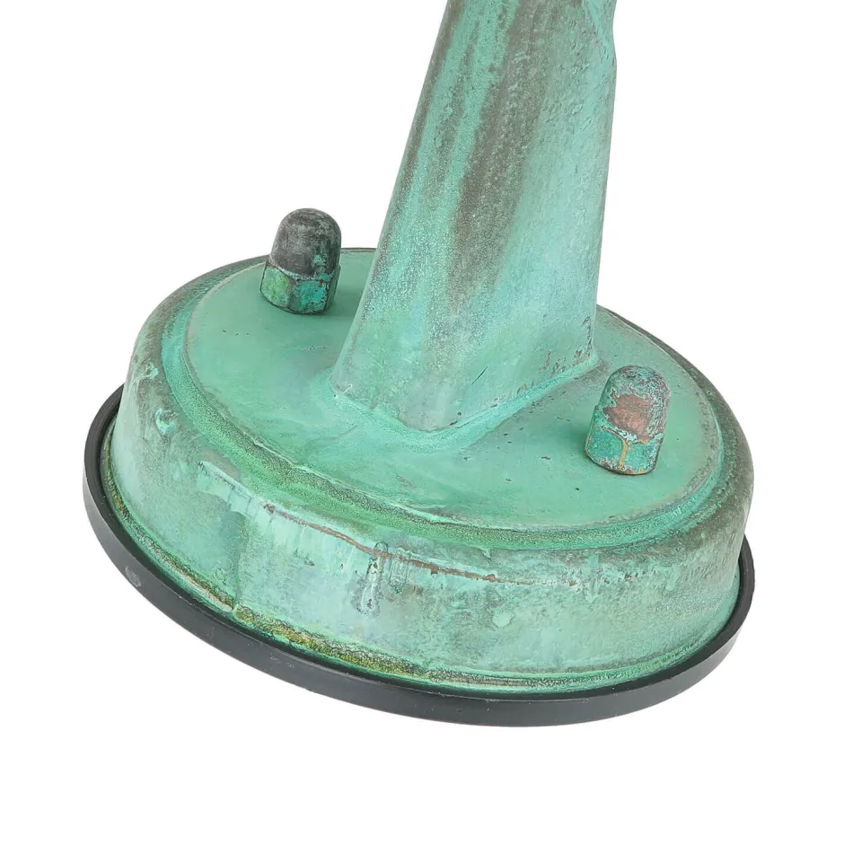 Lido Wandlampe außen E27 IP64 Grün antik Glas Echt-Messing< Außenwandleuchten|Rustikale Lampen