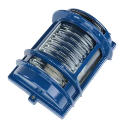 Lido Wandlampe außen E27 IP64 Messing Glas H: 22 cm Blau< Metall Lampen|Messinglampen