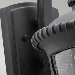 Elstead Wandlampe außen E27 IP44 Schwarz Haus Terrasse Glas< Rustikale Lampen|Vintage Lampen