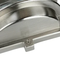 Lido Wandlampe Außen Glas Messing in Nickel Maritim IP64< Metall Lampen|Messinglampen