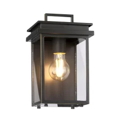 Elstead Wandlampe außen in Bronze antik Rustikal IP44 E27< Außenwandleuchten|Rustikale Lampen