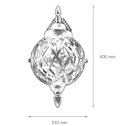 Rustikale Lampen|Vintage Lampen*Easylight Wandlampe Außen in Kupfer antik IP44 Vintage