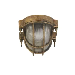 Searchlight Wandlampe außen IP44 E27 in Gold Antik H: 25 cm Maritim< Metall Lampen|Maritime Lampen