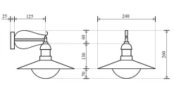 Easylight Wandlampe außen IP44 in Silber maritimes Design OSLO< Rustikale Lampen|Maritime Lampen