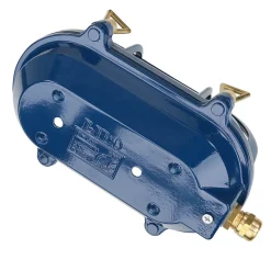 Rustikale Lampen|Metall Lampen*Lido Wandlampe außen IP64 Messing Riffelglas E27 Blau Maritim