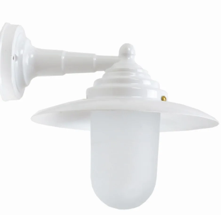 Lido Wandlampe außen Maritim Glas Messing E27 IP64 B: 26 cm< Metall Lampen|Messinglampen