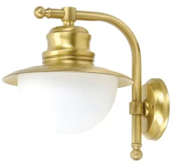 Außenleuchten Antik|Außenleuchten Messing*Lido Wandlampe Außen Messing Glas Maritim Balkon Hof
