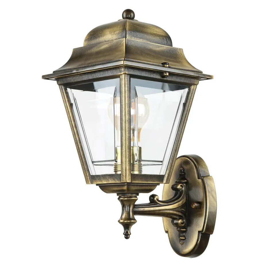 Lido Wandlampe Außen Messing IP43 Rustikal Haustür< Außenleuchten Antik|Außenleuchten Messing