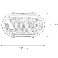 Lido Wandlampe Außen Messing Maritim oval IP64 Haustür< Rustikale Lampen|Metall Lampen