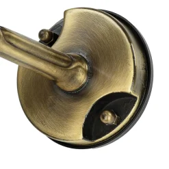 Außenwandleuchten|Rustikale Lampen*Lido Wandlampe Außen Messing Riffelglas Hof Maritim IP64