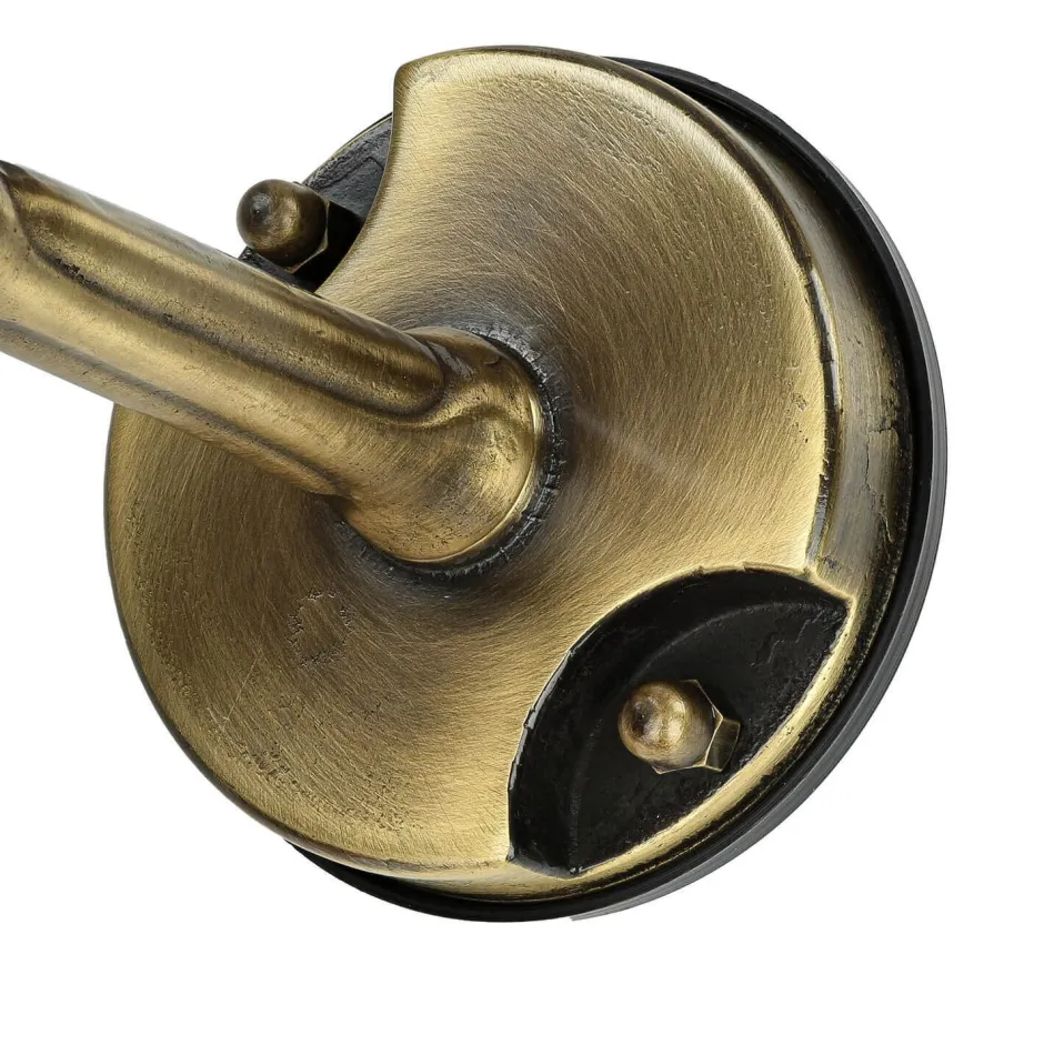 Außenwandleuchten|Rustikale Lampen*Lido Wandlampe Außen Messing Riffelglas Hof Maritim IP64