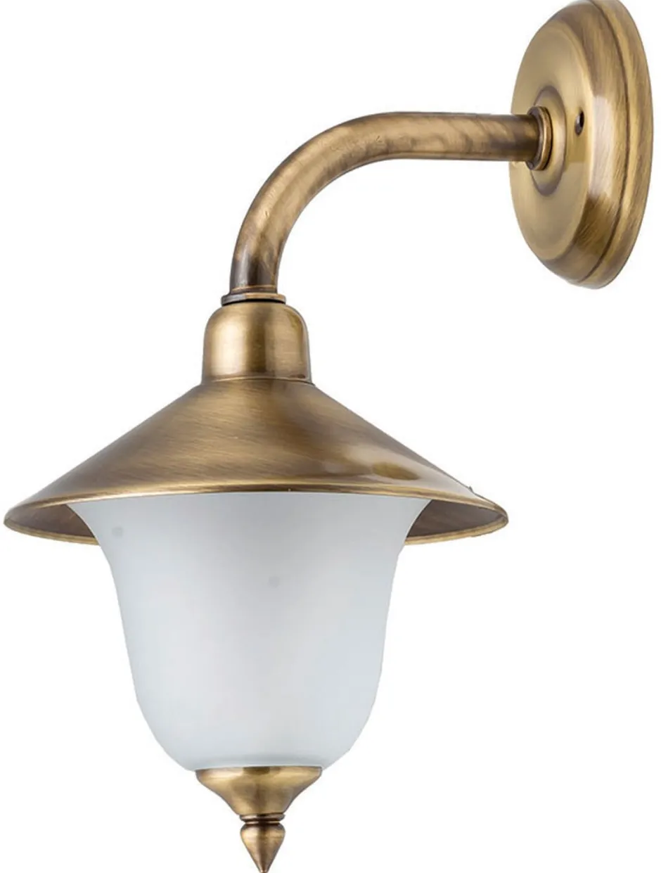 Lido Wandlampe Außen Messing Rustikal Antik Haus Hof< Außenleuchten Antik|Außenleuchten Messing