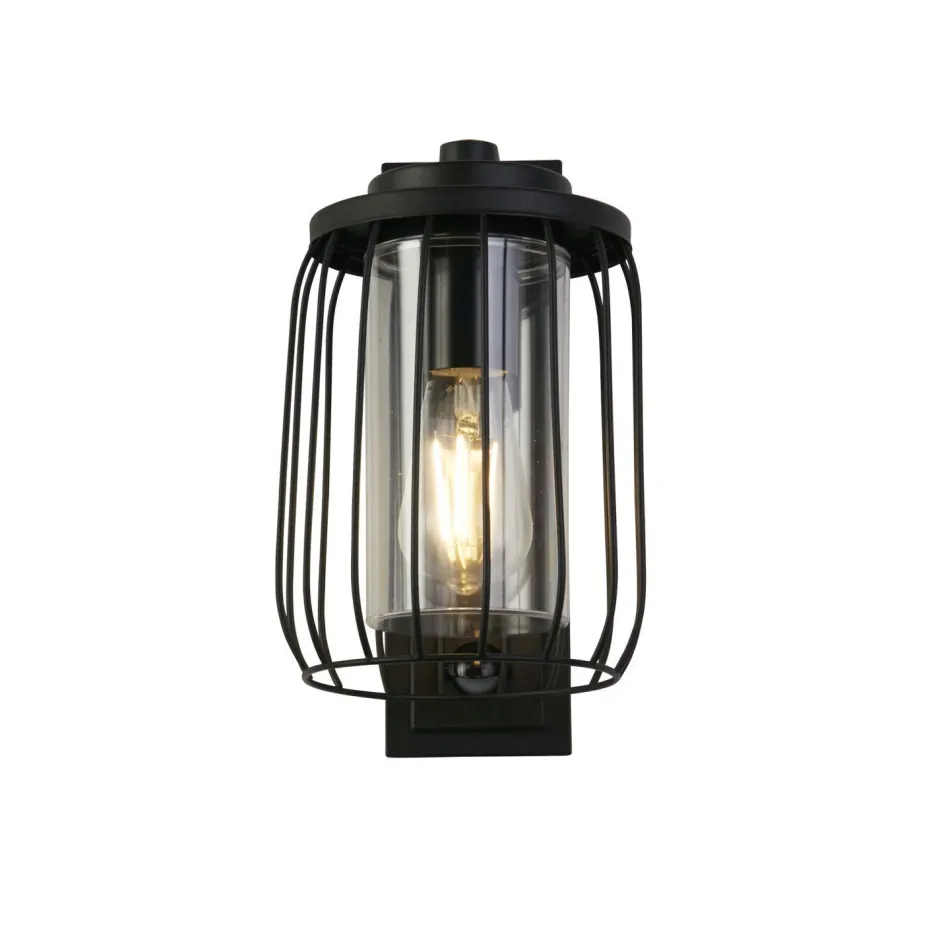 Metall Lampen|Vintage Lampen*Searchlight Wandlampe Außen mit Bewegungssensor Aluminium IP44 E27