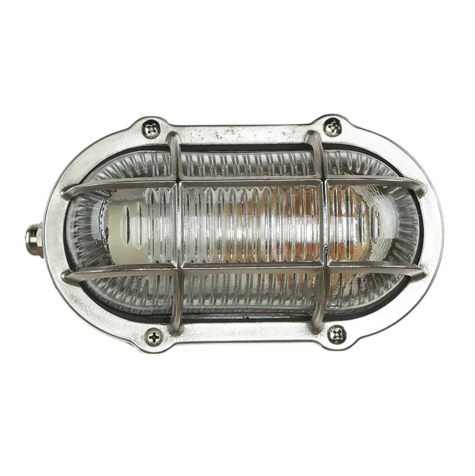 Lido Wandlampe Außen Nickel Echt-Messing Haus Terrasse< Außenwandleuchten|Rustikale Lampen