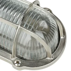 Lido Wandlampe Außen Nickel Echt-Messing Haus Terrasse< Außenwandleuchten|Rustikale Lampen