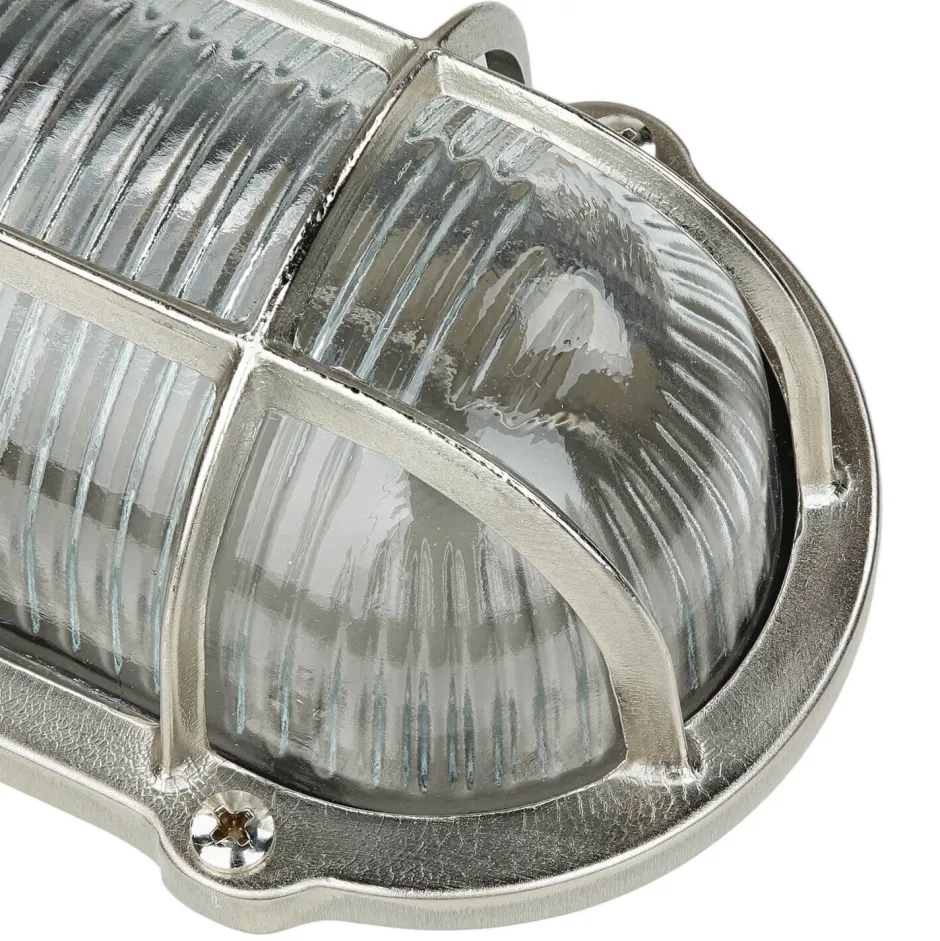 Lido Wandlampe Außen Nickel Echt-Messing Haus Terrasse< Außenwandleuchten|Rustikale Lampen