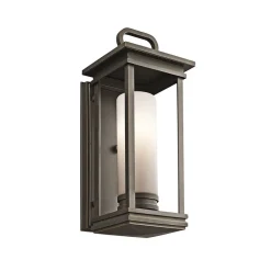 Außenwandleuchten|Vintage Lampen*Elstead Wandlampe Außen Opalglas Metall IP44 Vintage Design