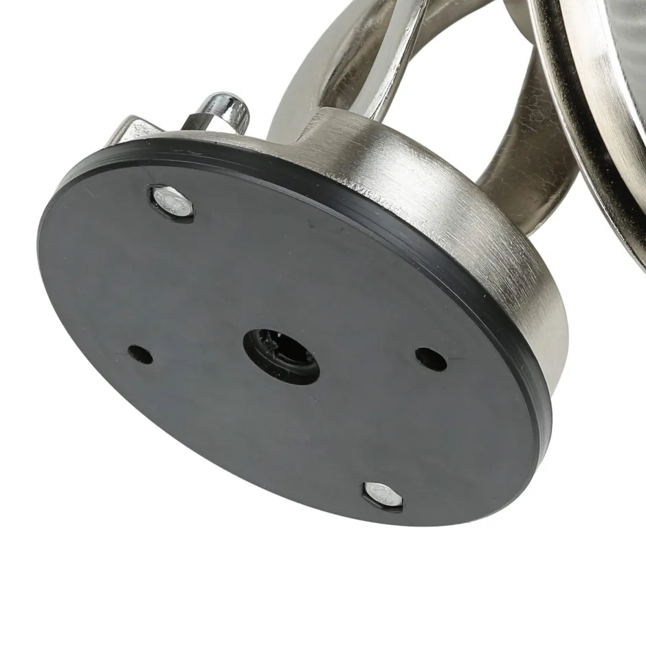 Außenwandleuchten|Rustikale Lampen*Lido Wandlampe außen Riffelglas Messing in Nickel E27