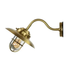 Metall Lampen|Messinglampen*Lido Wandlampe Außen Rustikal Messing IP43 Hof Balkon