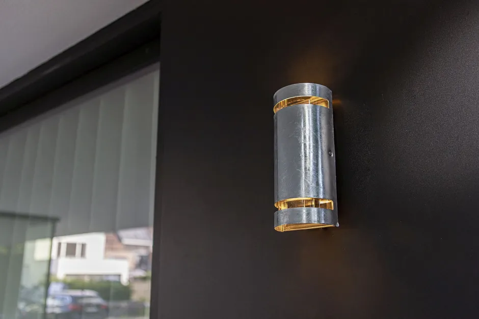 Metall Lampen|Außenwandleuchten*Eco-Light Wandlampe außen Up Down H:25,4 cm IP54 GU10 in Zink