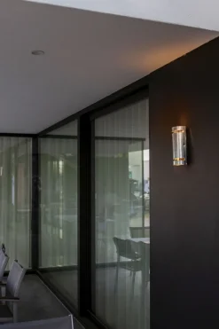 Metall Lampen|Außenwandleuchten*Eco-Light Wandlampe außen Up Down H:25,4 cm IP54 GU10 in Zink