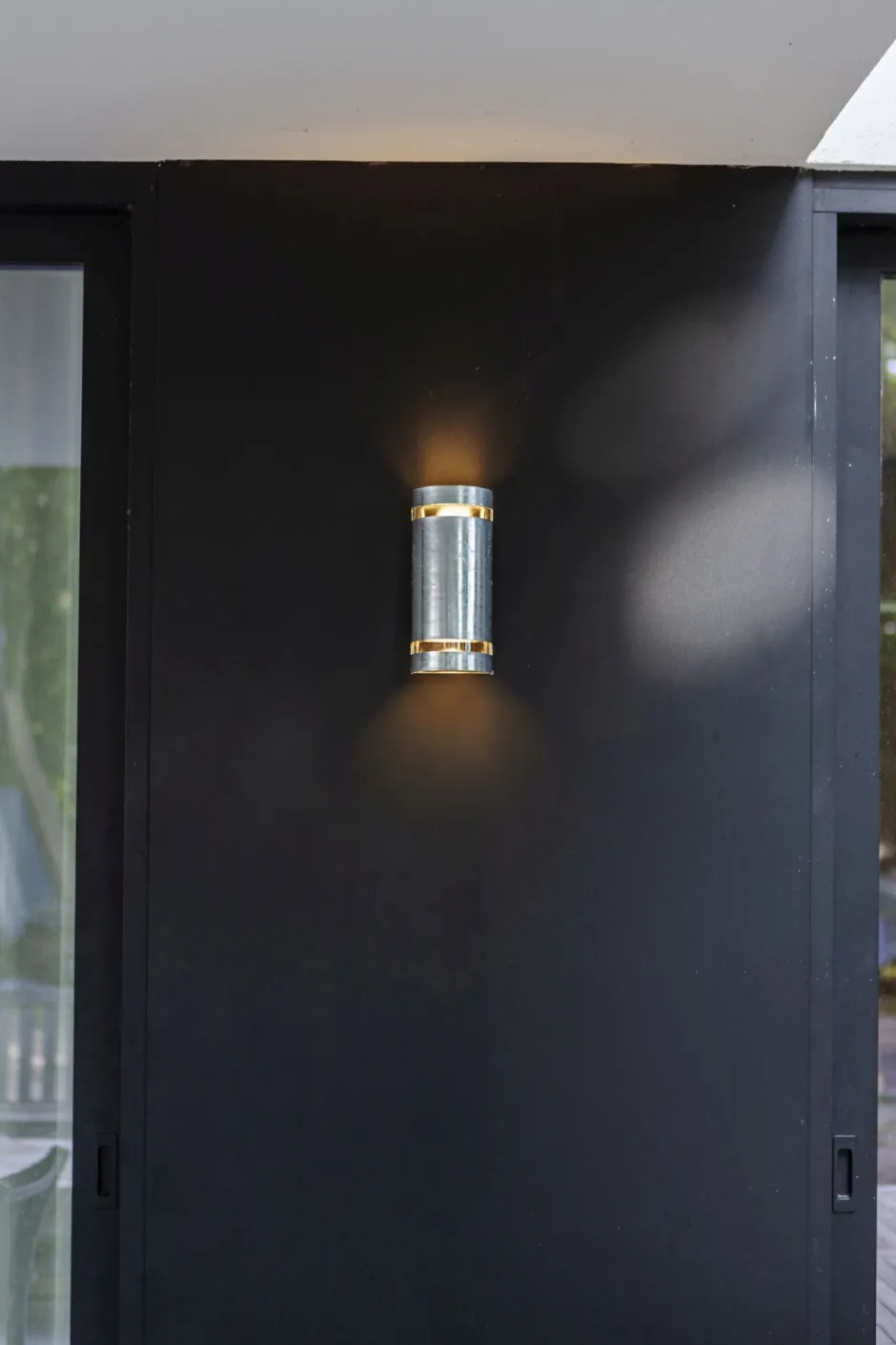 Metall Lampen|Außenwandleuchten*Eco-Light Wandlampe außen Up Down H:25,4 cm IP54 GU10 in Zink