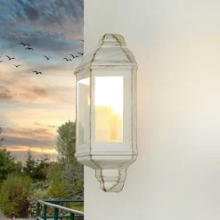 Easylight Wandlampe außen Weiß-Gold Maritim Haus Garten< Rustikale Lampen|Maritime Lampen