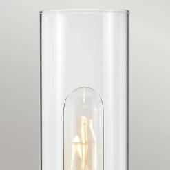 Wandleuchten|Flurlampen*Elstead Wandlampe Bad 34,6 cm hoch IP44 E27 Modern Metall Glas