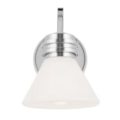 Wandleuchten|Küchenlampen*Elstead Wandlampe Bad Chrom mit LED G9 IP44 3000 K Glas Metall