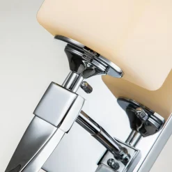 Elstead Wandlampe Bad Chrom Weiß H: 41,3 cm IP44 Metall Glas< Wandleuchten|Metall Lampen