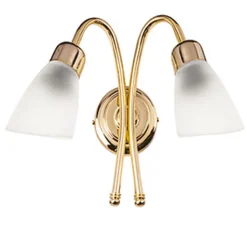 Wandleuchten|Küchenlampen*Lido Wandlampe Bad Flur Messing Glas rostfrei ISMENE