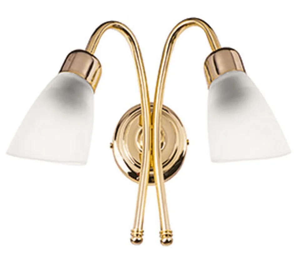 Wandleuchten|Küchenlampen*Lido Wandlampe Bad Flur Messing Glas rostfrei ISMENE