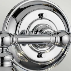 Flurlampen|Metall Lampen*Elstead Wandlampe Bad Metall Glas 78,4 cm breit IP44 4x LED G9