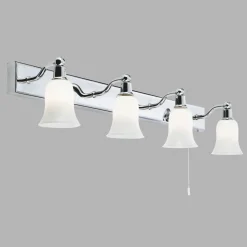Searchlight Wandlampe Bad mit Schalter schwenkbar IP44 66 cm lang< Glaslampen|Jugendstil Lampen