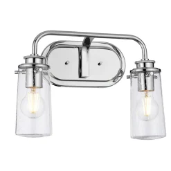 Elstead Wandlampe Badezimmer B: 37,4 cm IP44 E27 in Chrom< Wandleuchten|Badezimmer Lampe