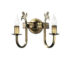 Jupiter Wandlampe BELRAD Messing 2x E14 Wandleuchte Flur< Wandleuchten|Rustikale Lampen