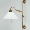 Wohnzimmerlampen|Küchenlampen*Berliner Messingleuchten Wandlampe Berliner Messing Glas Kabel Stecker Schalter