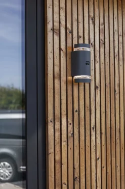 Metall Lampen|Moderne Außenleuchten*Eco-Light Wandlampe Bewegungsmelder Up Down Anthrazit IP44 GU10