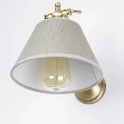 Wandleuchten|Esszimmer Lampen*Giovanni Battista Wandlampe Bronze Hell aus Echt-Messing Snodo