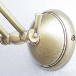 Wandleuchten|Esszimmer Lampen*Giovanni Battista Wandlampe Bronze Hell aus Echt-Messing Snodo