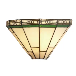 Wohnzimmerlampen|Glaslampen*Searchlight Wandlampe Buntglas Tiffany Stil B: 30,5 cm für E14