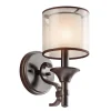 Wohnzimmerlampen|Glaslampen*Elstead Wandlampe CANELADO Bronze Design Lampe Wohnzimmer