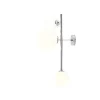 Wandleuchten|Badezimmer Lampe*ALDEX Wandlampe Chrom Weiß Glas Kugeln Metall 2-flmg blendarm