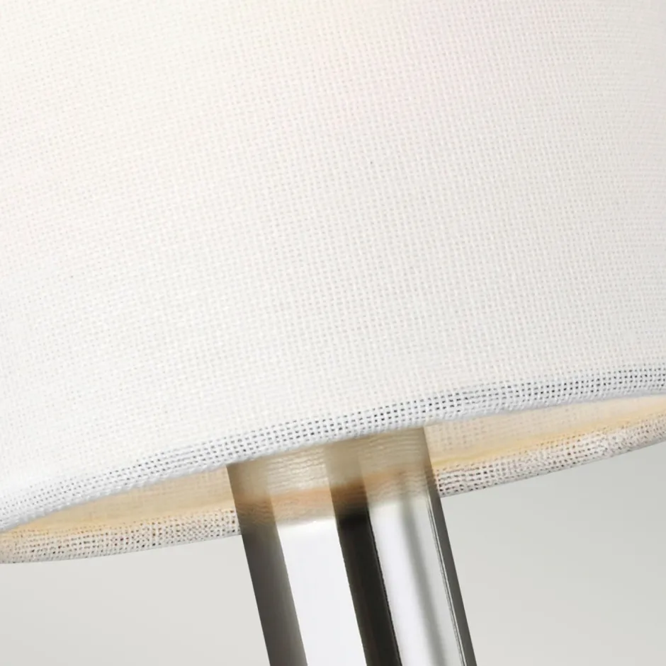 Elstead Wandlampe Chrom Weiß 2x E14 in Nickel Weiß Metall Stoff< Stofflampen|Jugendstil Lampen