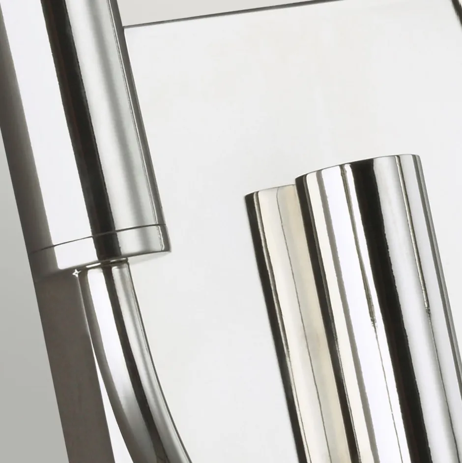 Elstead Wandlampe Chrom Weiß 2x E14 in Nickel Weiß Metall Stoff< Stofflampen|Jugendstil Lampen