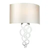Elstead Wandlampe Creme Chrom Modern Stoff Metall Up Down Flur< Wandleuchten|Flurlampen