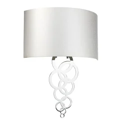 Elstead Wandlampe Creme Chrom Modern Stoff Metall Up Down Flur< Wandleuchten|Flurlampen